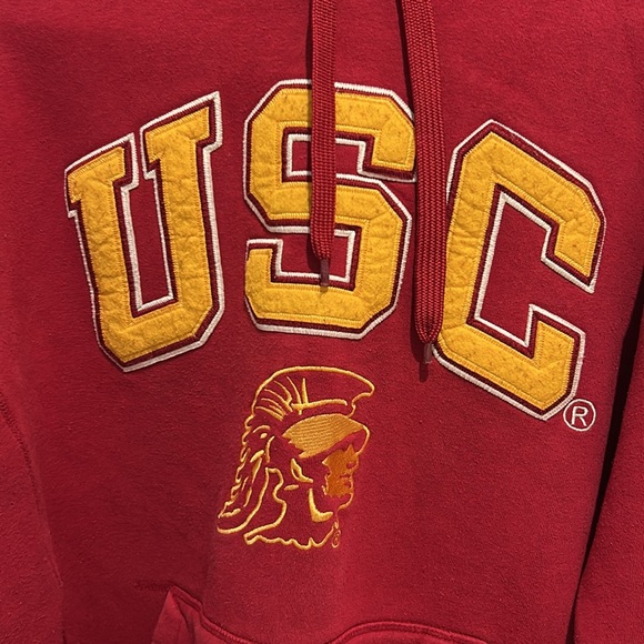 USC registered trademark Red pullover Hoodie - Picture 2 of 8